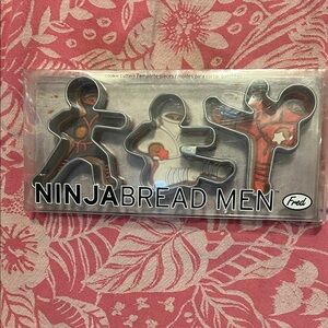 Brand New:  Fred Ninjabread Men Cookie Cutters - silver